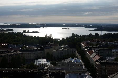 Pohled na ostrůvky v jezerech a Baltském moři